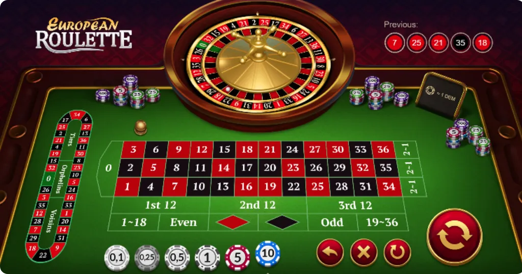European Roulette game